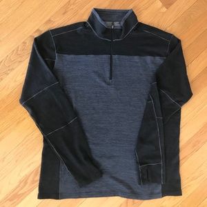 Men's XL kuhl Ryzer quarter-zip sweater (black/koal)